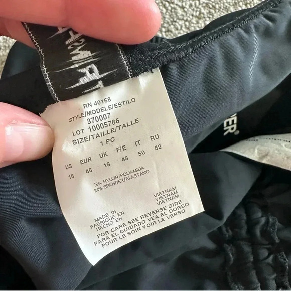 TRIMSHAPER‎ Black Swimsuit Bottoms Size 16 #370007 Adjustable Sides High Waisted - Picture 4 of 4